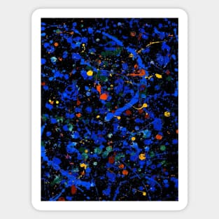 Jackson Pollock blue abstract art, pattern design, Jackson Pollock, Sticker